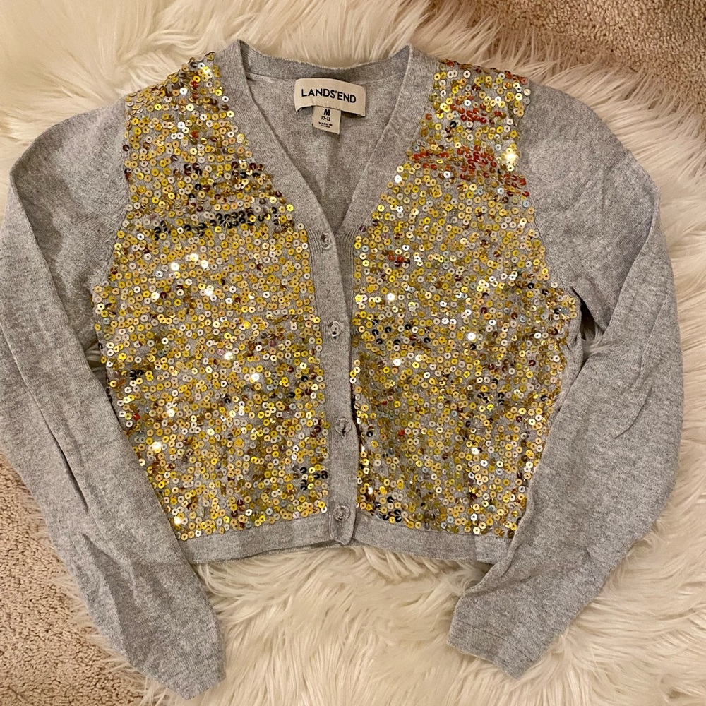 Lands’ End Lands’ End Sequin Cardigan